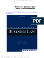 Smith and Robersons Business Law 16th Edition Mann Solutions Manual