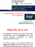 1 - But Et Objectifs de La LCA - PR BENBEKHTI