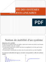 Stabilite Des Systemes Asservis Lineaires