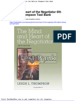 Mind and Heart of The Negotiator 6th Edition Thompson Test Bank