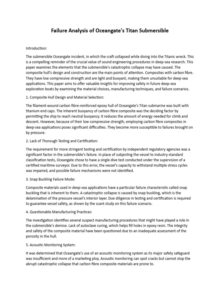 Oceans Gate PDF Composite Material Safety