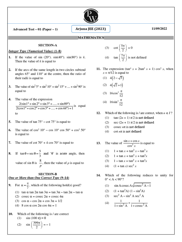 631f1117e5a0f100117631f5 - ## - Advance Practice Test 01 (Paper 01 ...
