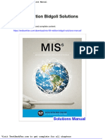 Mis 6th Edition Bidgoli Solutions Manual