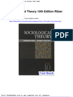 Sociological Theory 10th Edition Ritzer Test Bank