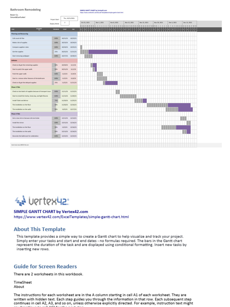 Project Management Excel Template 2 | PDF | Spreadsheet