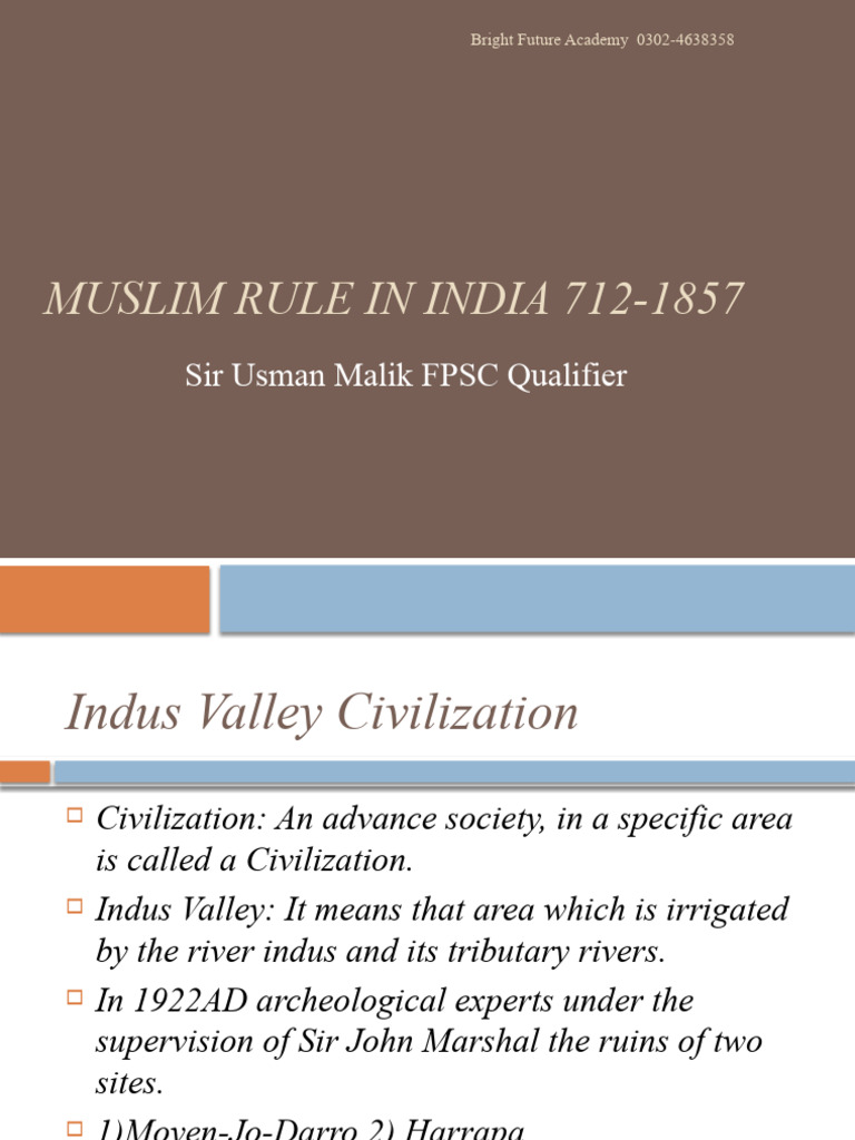 Muslim Rule in India 712-1857 | PDF | History
