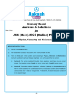 Ans & Sol - JEE (Main) - 2022 - Phase-2 - 26-07-2022 - Evening - (Physics)