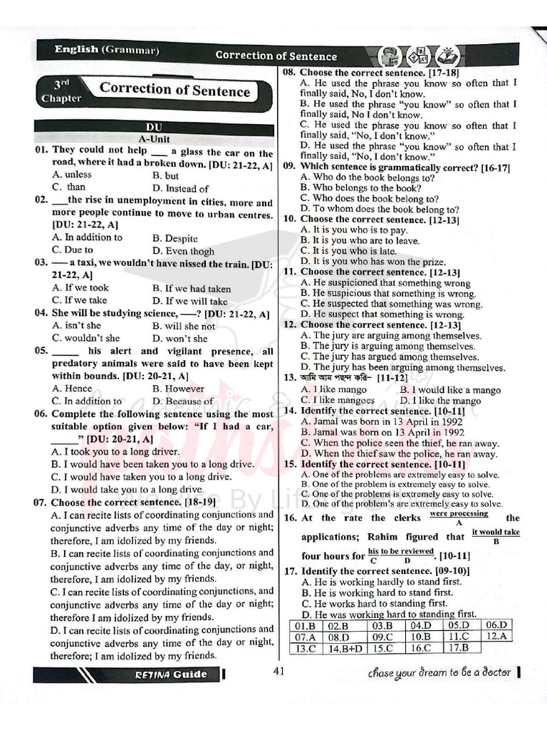 1.3 Correction of Sentence | PDF