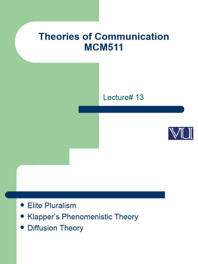 Communication Theory Overview | PDF | Power (Social And Political ...