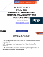 Week 4 - Mechanical Properties of Materials (Strain Energy and Poisson Ratio) - ULearn