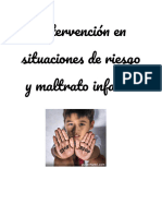 Intervención en Situaciones de Riesgo y Maltrato Infantil.