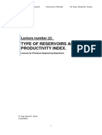 Type of Reservoirs and Radial Flow in Reservoirs.