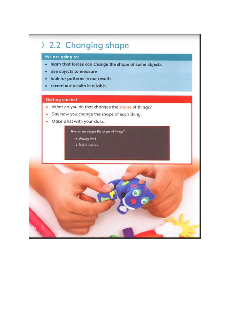 CLIL Lesson: Changing Shape in Science | PDF | Vocabulary | Lesson Plan