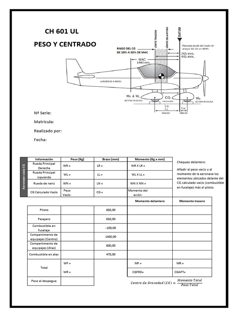 Cálculo de Peso y Balanceo Aéreo | PDF | Transporte | Avion a reacción