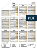 Calendario 2024 Horizontal Ano en Un Vistazo