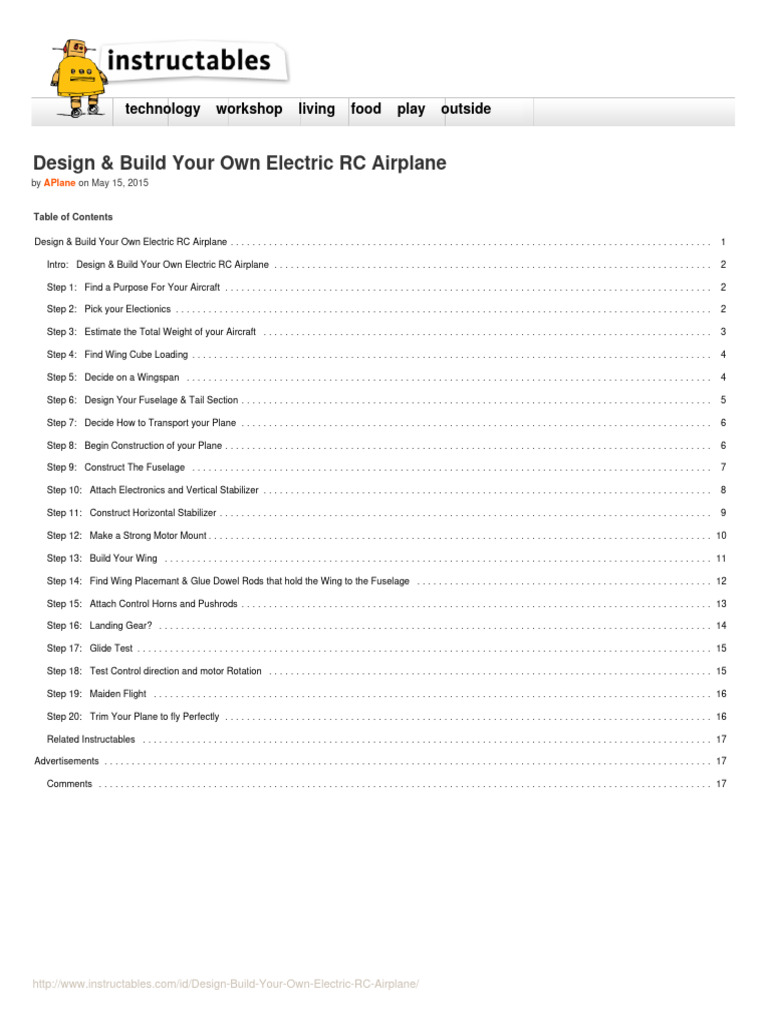 Build Your Own Electric RC Airplane | PDF | Airplane | Aircraft