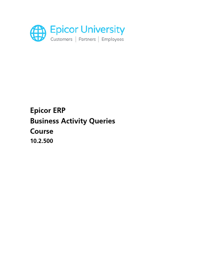 Business Activity Queries PDF Table (Database) Databases