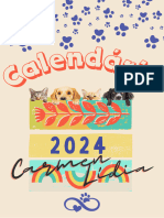 Carmen Lidia - Calendário 2024 Planejamento Mensal Ilustrado Divertido Amarelo e Azul