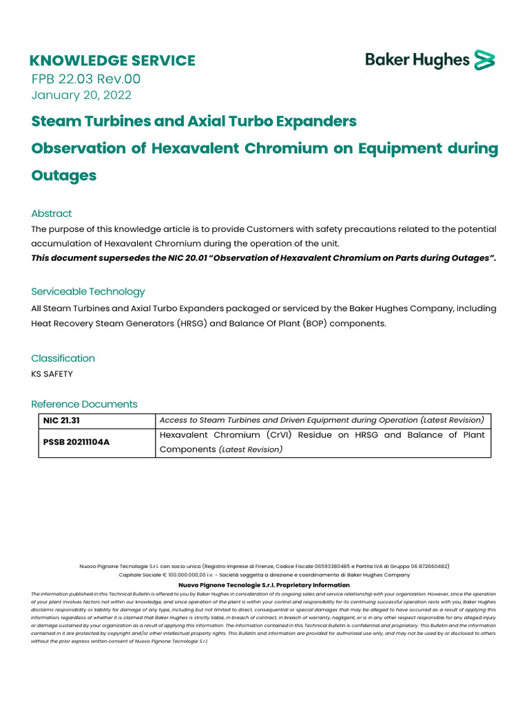 FPB 22.03 - Steam Turbines and Axial Turbo Expanders Observation of ...