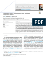 Evaluation of Stability For Flowing Water-In-Oil Emulsion in Transportation Pipeline