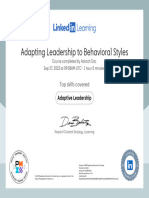 CertificateOfCompletion - Adapting Leadership To Behavioral Styles
