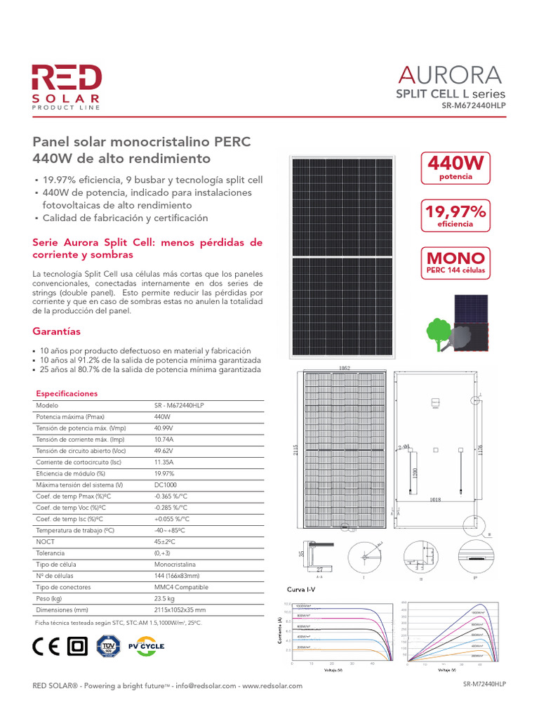 Panel Solar 450W | PDF | Panel solar | Energia electrica