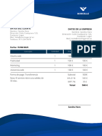 Factura de Empresa Corporativo Moderno Azul