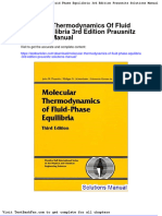 Molecular Thermodynamics of Fluid Phase Equilibria 3rd Edition Prausnitz Solutions Manual