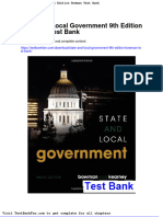 State and Local Government 9th Edition Bowman Test Bank