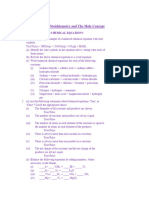 Formulae, Stoichiometry and The Mole Concept