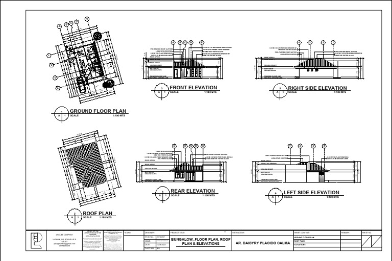 floorplan and elevation of a bungalow | PDF | Glasses | Building