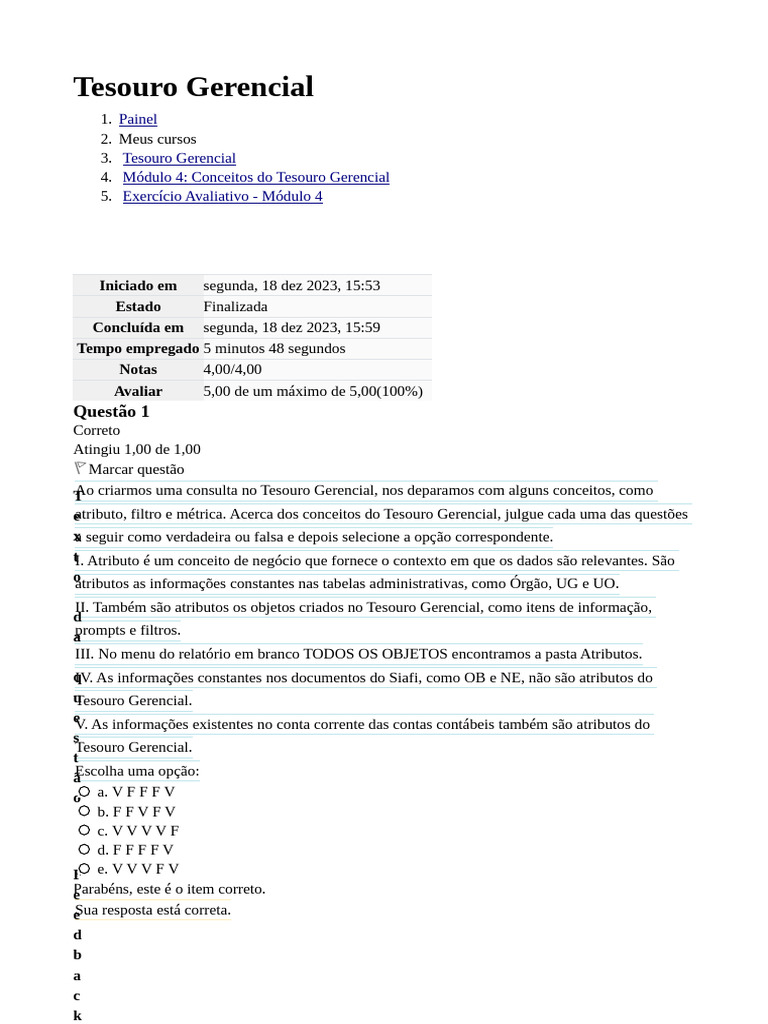 Exercício Avaliativo Módulo 4 Pdf Contabilidade Dados