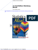 Statistic Alive 2nd Edition Steinberg Solutions Manual