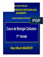 1 Cours de Biologie Cellulaire