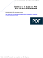 Statistical Techniques in Business and Economics 17th Edition Lind Solutions Manual