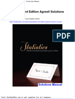 Statistics 3rd Edition Agresti Solutions Manual