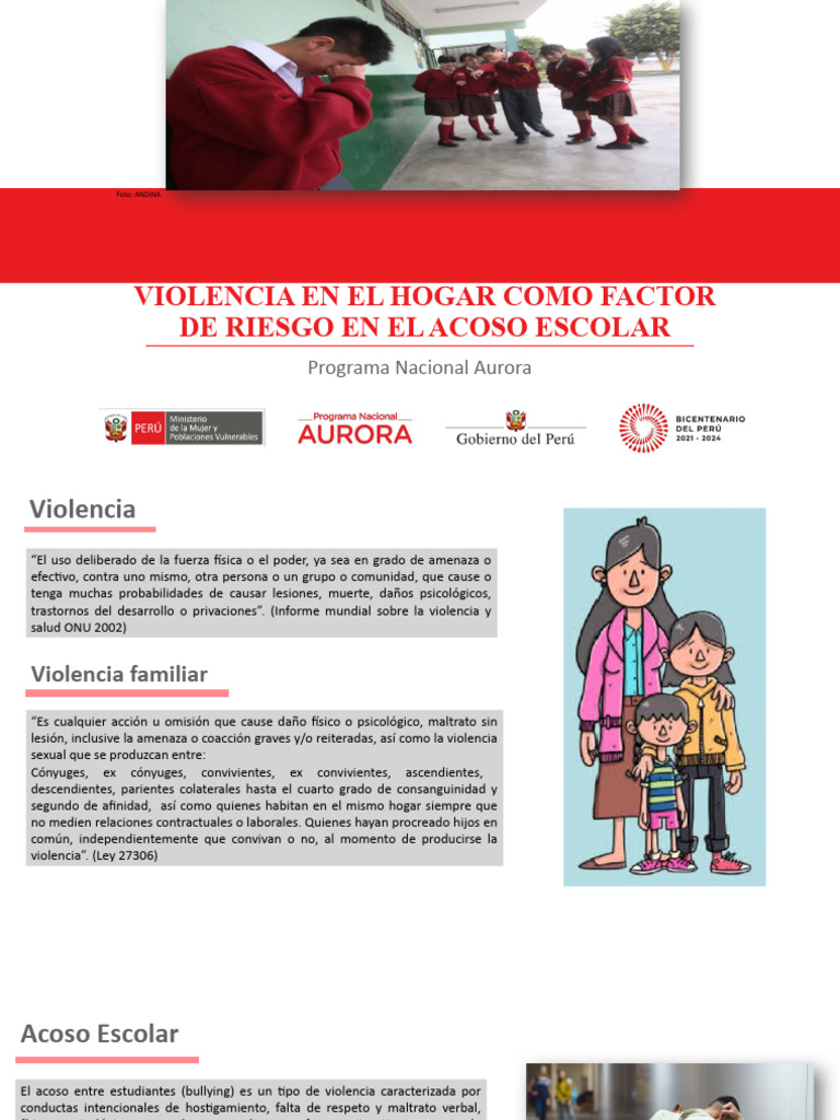 Violencia en El Hogar Como Factor de Riesgo en El Acoso Escolar. | PDF ...