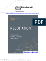 Negotiation 7th Edition Lewicki Solutions Manual