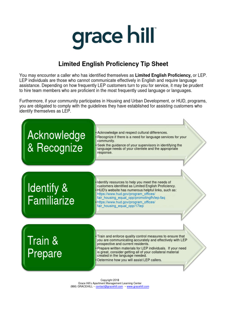 Limited English Proficiency | About Limited English Proficiency (LEP ...