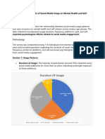 1survey Report On Effects of Social Media Usage On Mental Health and Self