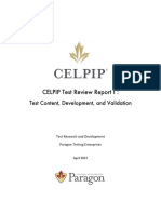 Celpip Test Report I 2021-2