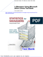 Statistics For Managers Using Microsoft Excel 7th Edition Levine Test Bank