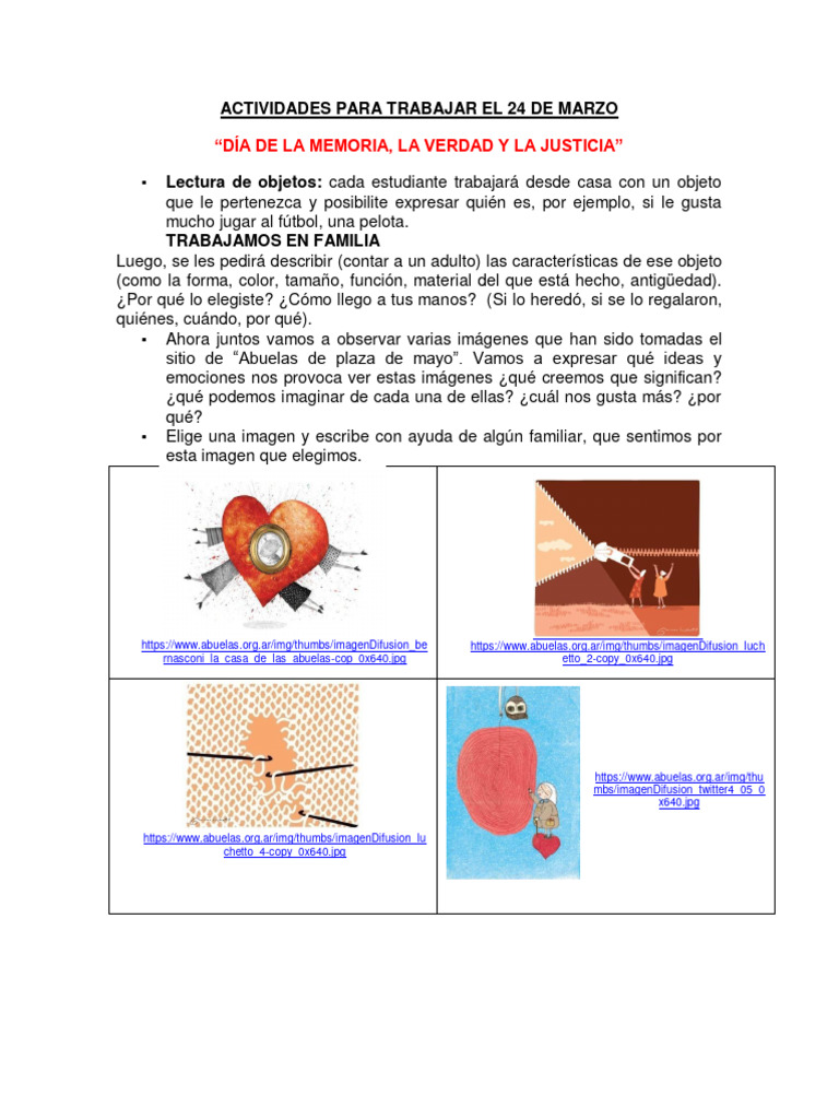 Actividades del Día de la Memoria | PDF