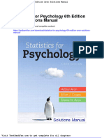 Statistics For Psychology 6th Edition Aron Solutions Manual