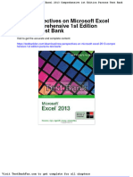 New Perspectives On Microsoft Excel 2013 Comprehensive 1st Edition Parsons Test Bank