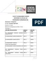 Intro To Business Law - Assignment