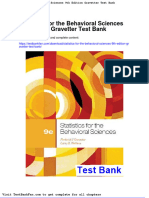Statistics For The Behavioral Sciences 9th Edition Gravetter Test Bank