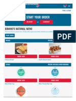 Start Your Order: Domino'S National Menu