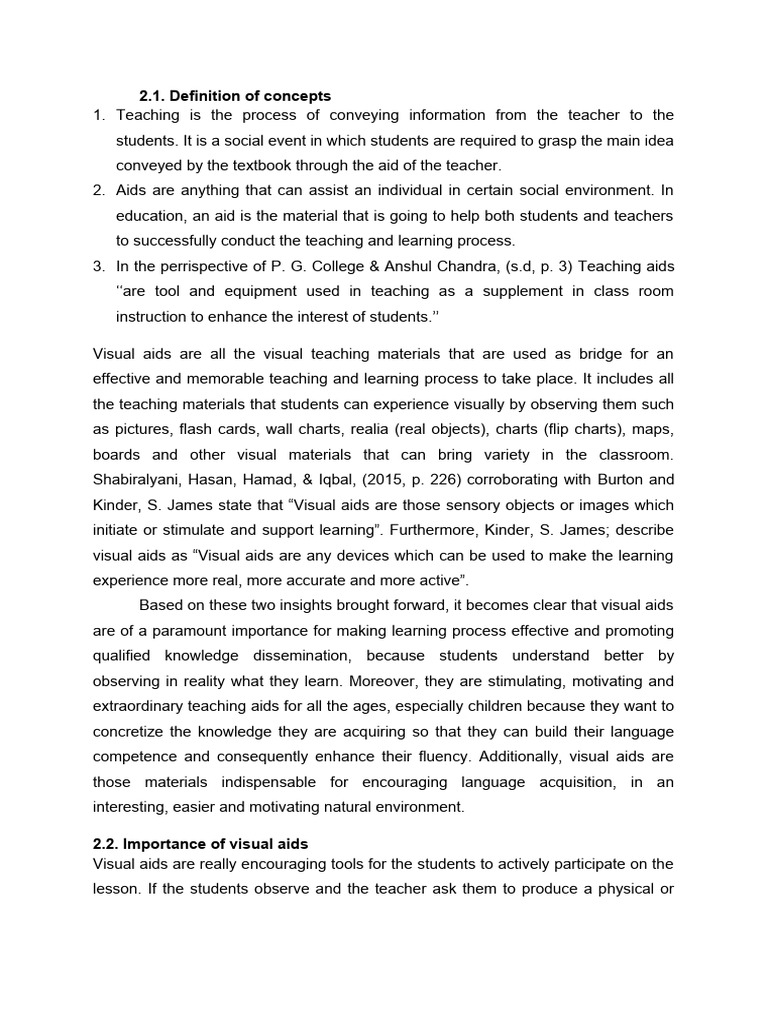 Importance why and how using visual aids download free pdf