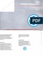 1990 Volkswagen VW Vanagon - Transporter Instruction Manual - Owners Handbook ... (PDFDrive)